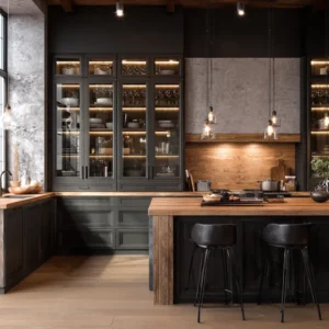 braon rustik kuhinja